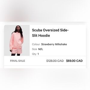 Scuba Oversized side- slit hoodie